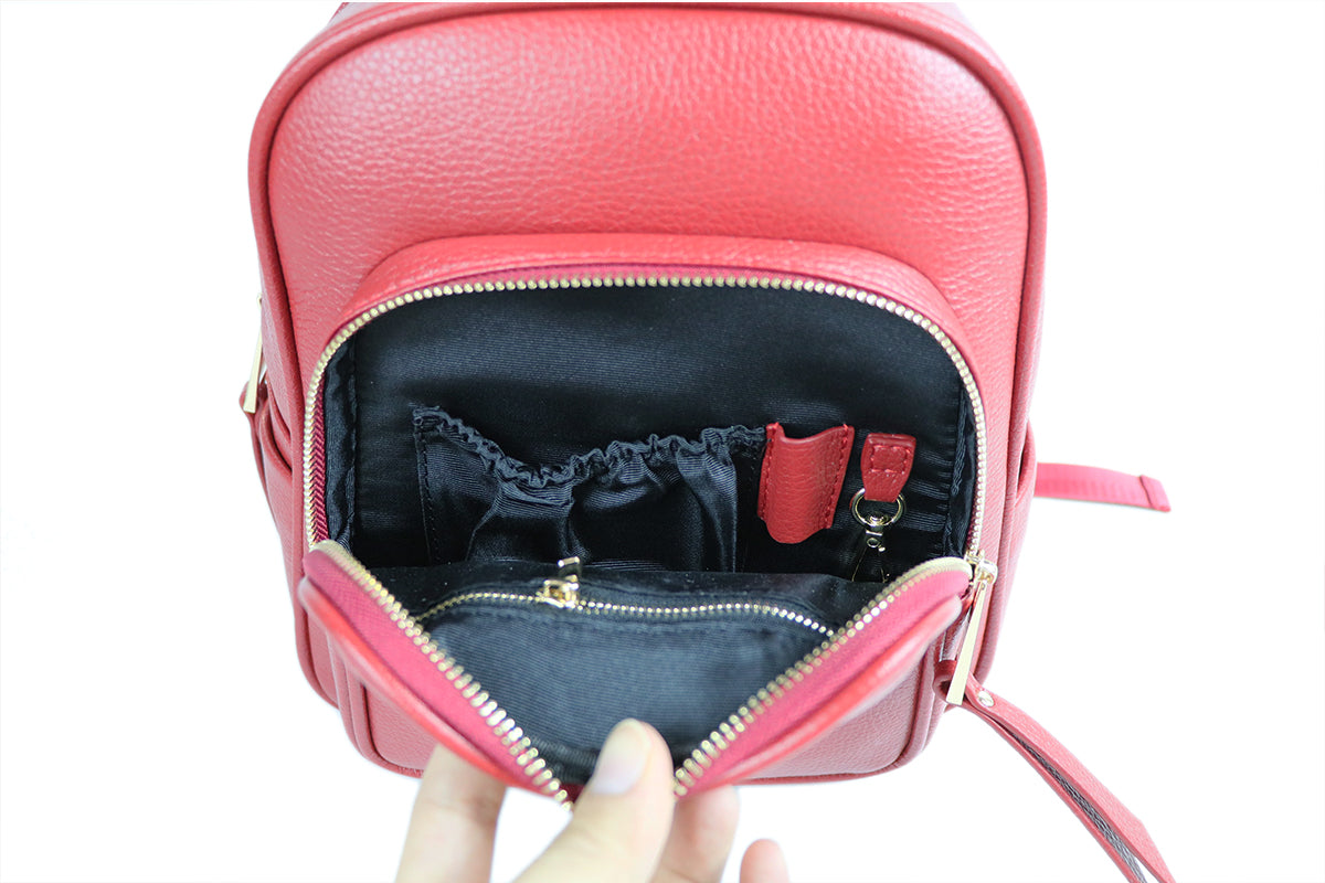 Red Aurii Beauty Luxury Backpack