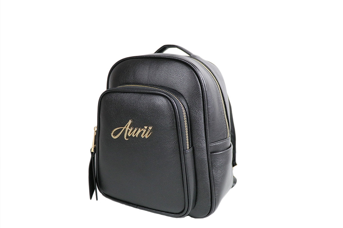 aurielle black leather backpack Black Aurii Beauty Luxury Backpack – Aurii Beauty LLC